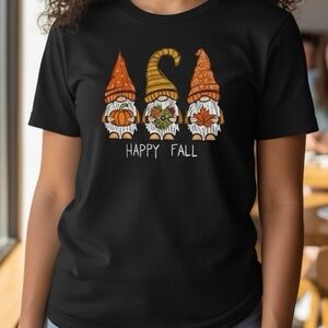 NWOT boutique Black Happy Fall Gnome T-Shirt